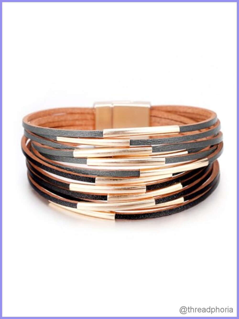 Faux Leather Cuff Bracelet Boho Western Wrap Jewelry for Women